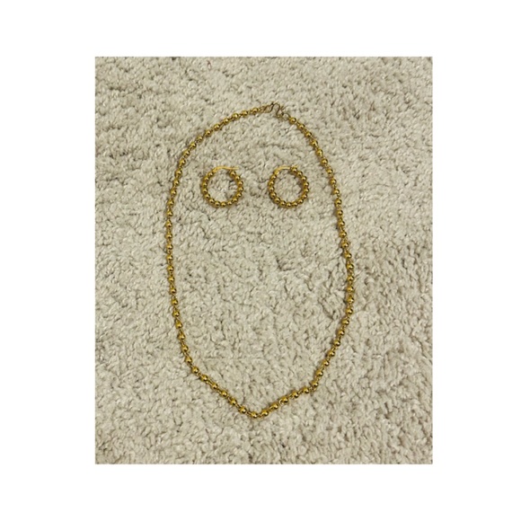 Gold Plated Necklace & Earrings Set. NWOT - Picture 4 of 6